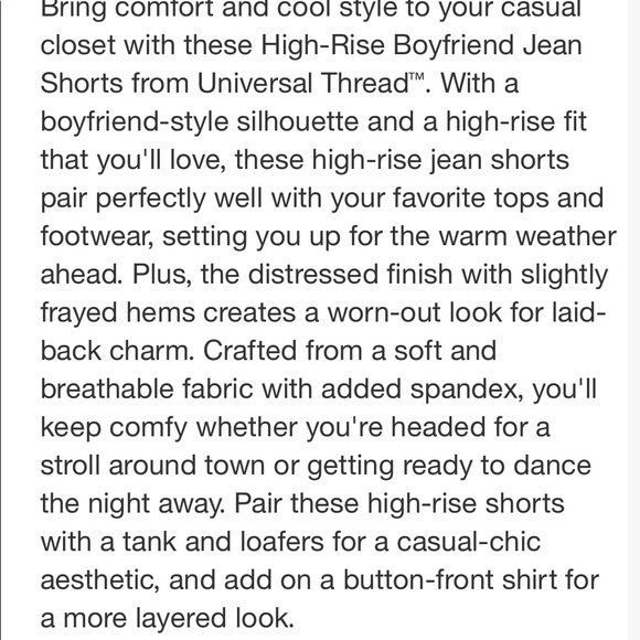 Denim Stretch Boyfriend Shorts - Picture 6 of 8